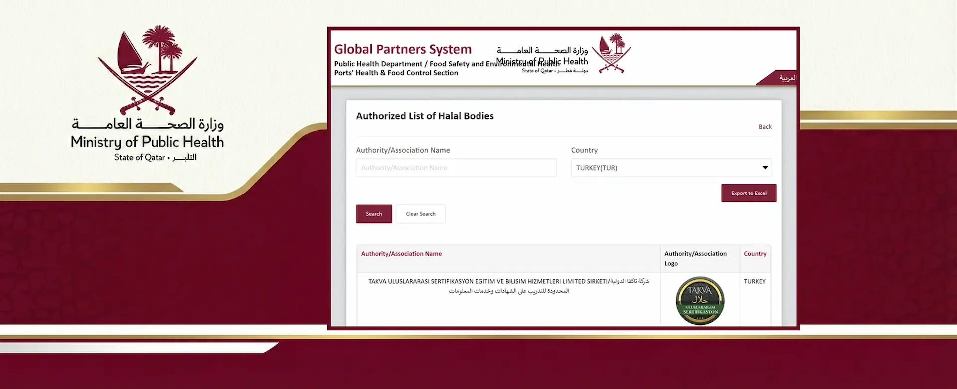 TAKVA Sertifikasyon olarak, Katar sağlık bakanlığı onayımız tamamlandı.